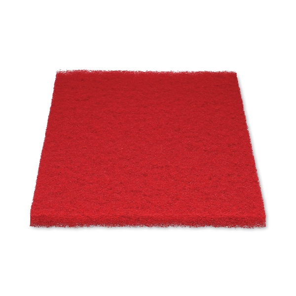 Buffing Floor Pads, 28 X 14, Red, 10PK